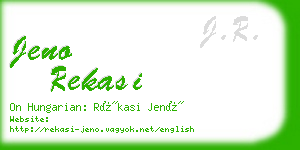 jeno rekasi business card